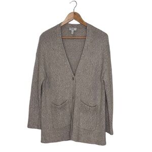COS Wool Alpaca Blend Classic Tan Cardigan Sweater size small